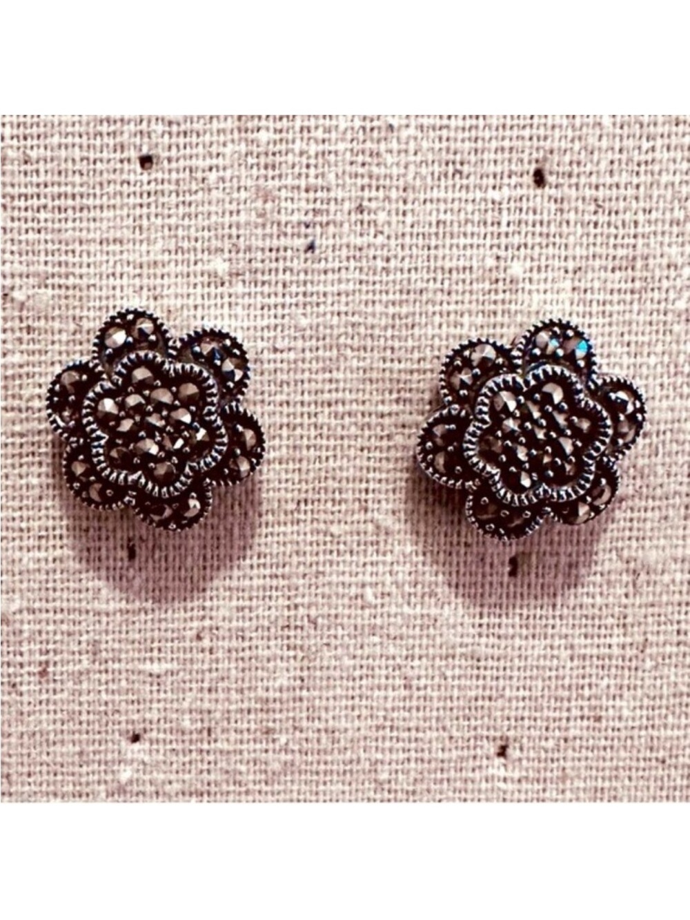 Lord & Taylor | Earrings | Vintage Floral Marcasite Earrings Office | Fairy Goth